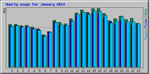 Hourly usage for January 2014