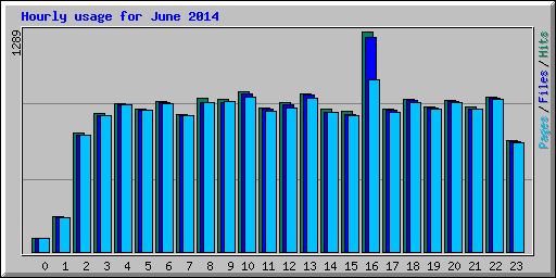 Hourly usage for June 2014