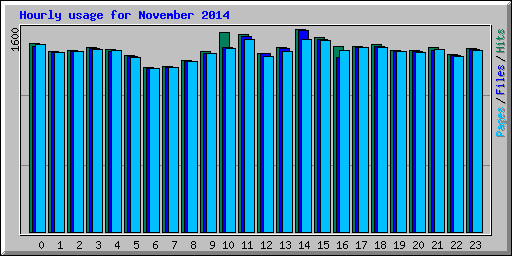 Hourly usage for November 2014