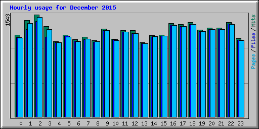 Hourly usage for December 2015