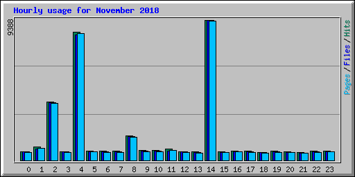 Hourly usage for November 2018