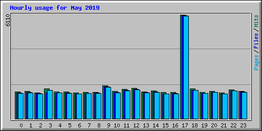 Hourly usage for May 2019