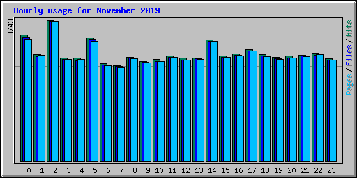 Hourly usage for November 2019