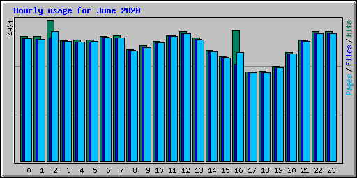 Hourly usage for June 2020