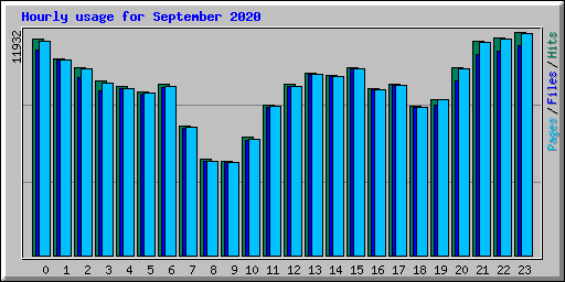 Hourly usage for September 2020