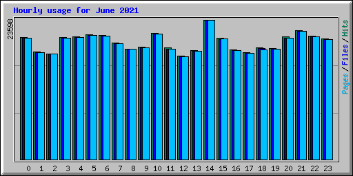 Hourly usage for June 2021