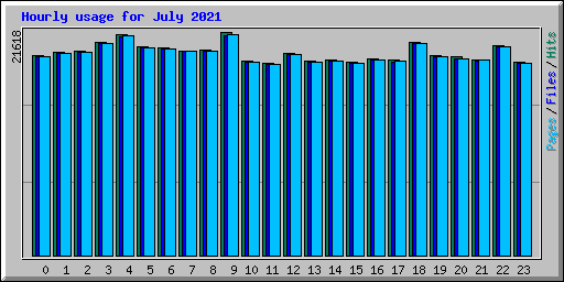 Hourly usage for July 2021