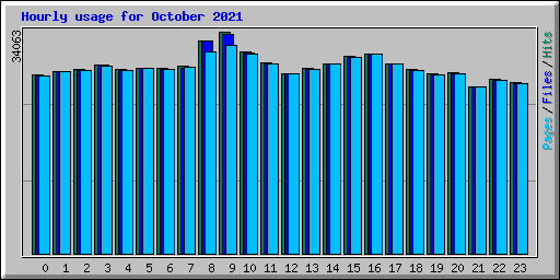 Hourly usage for October 2021