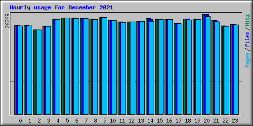 Hourly usage for December 2021