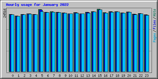 Hourly usage for January 2022