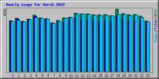 Hourly usage for March 2022