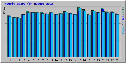 Hourly usage for August 2022